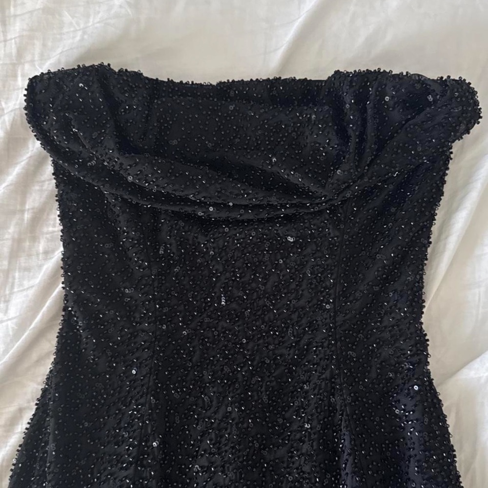 Oh Polly La Rochette embellished black maxi dress - Picture 2 of 5